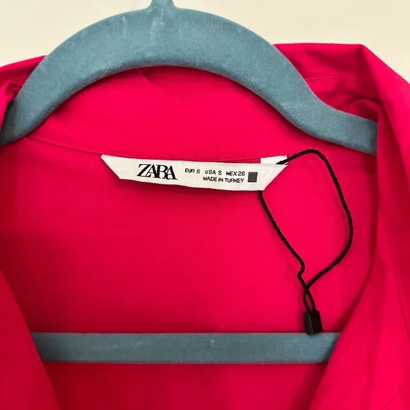 Zara Fuchsia Button-Down Blouse - Picture 2 of 5